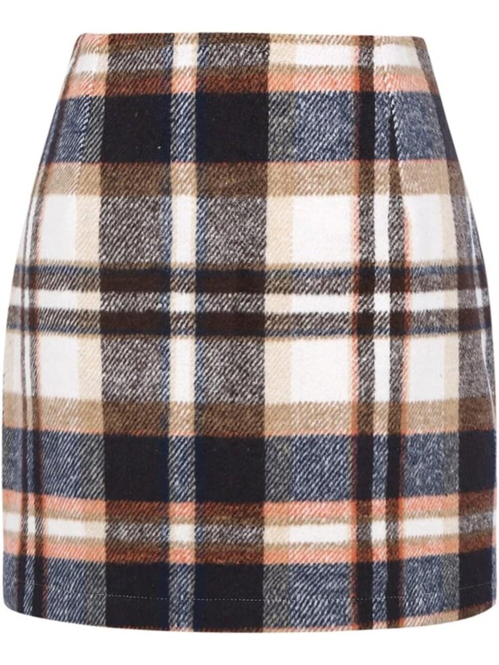High Waist Plaid Bodycon Mini Skirt | Wool Pencil Skirt for Women